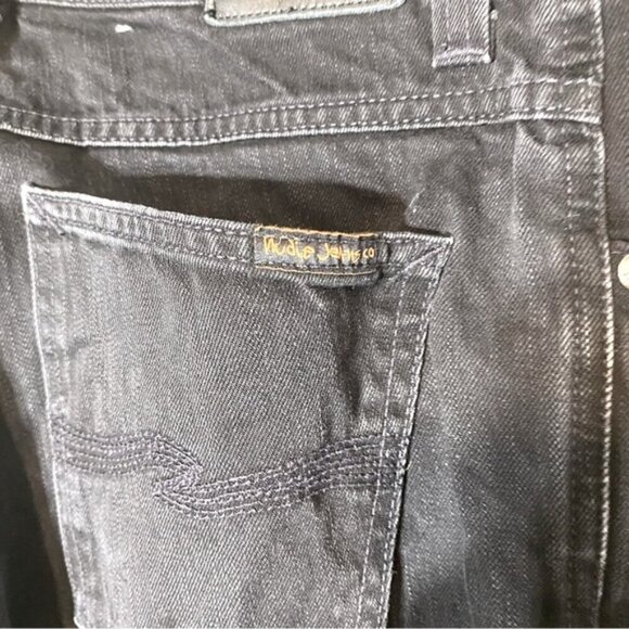 Nudie Jeans Washed Dry Black Slim Jim Organic Cotton Slim Leg Jeans 33 - Picture 8 of 16